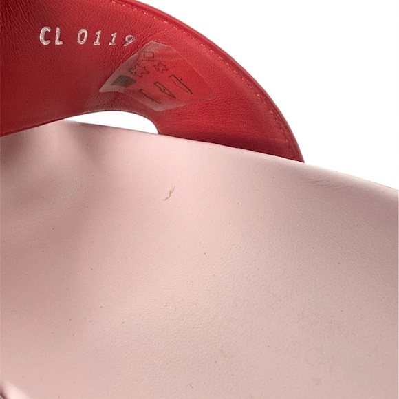 Louis Vuitton Bom Dia Monogram Canvas Flat Slide Sandals Pink Red Size 37 - Picture 8 of 12